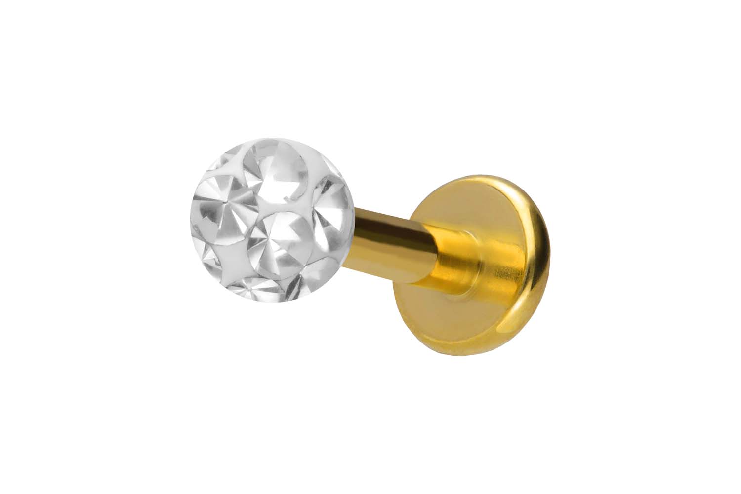 Titan Labret Piercing mit Innengewinde EPOXY-KUGEL